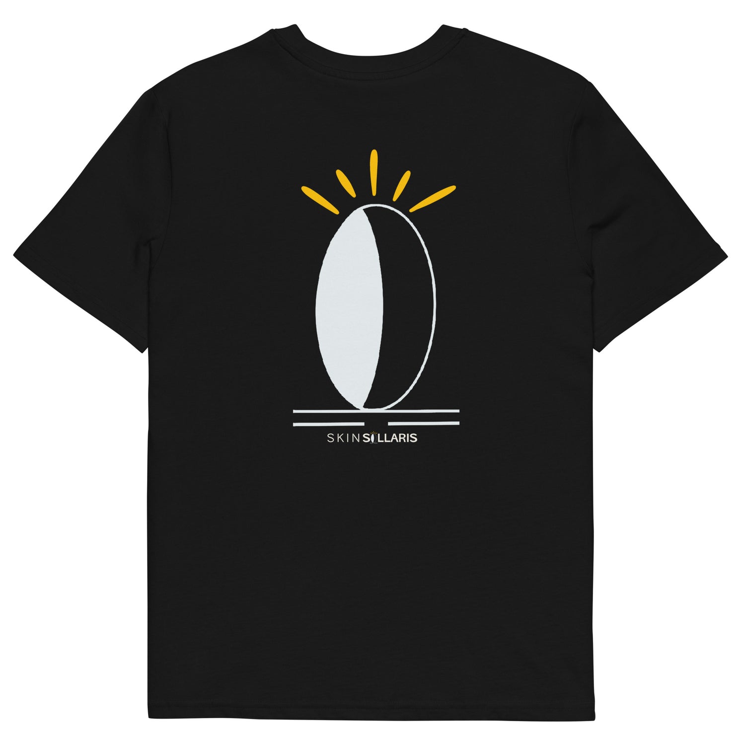 T-shirt Ekologiczny z białym, dużym Logo na Plecach