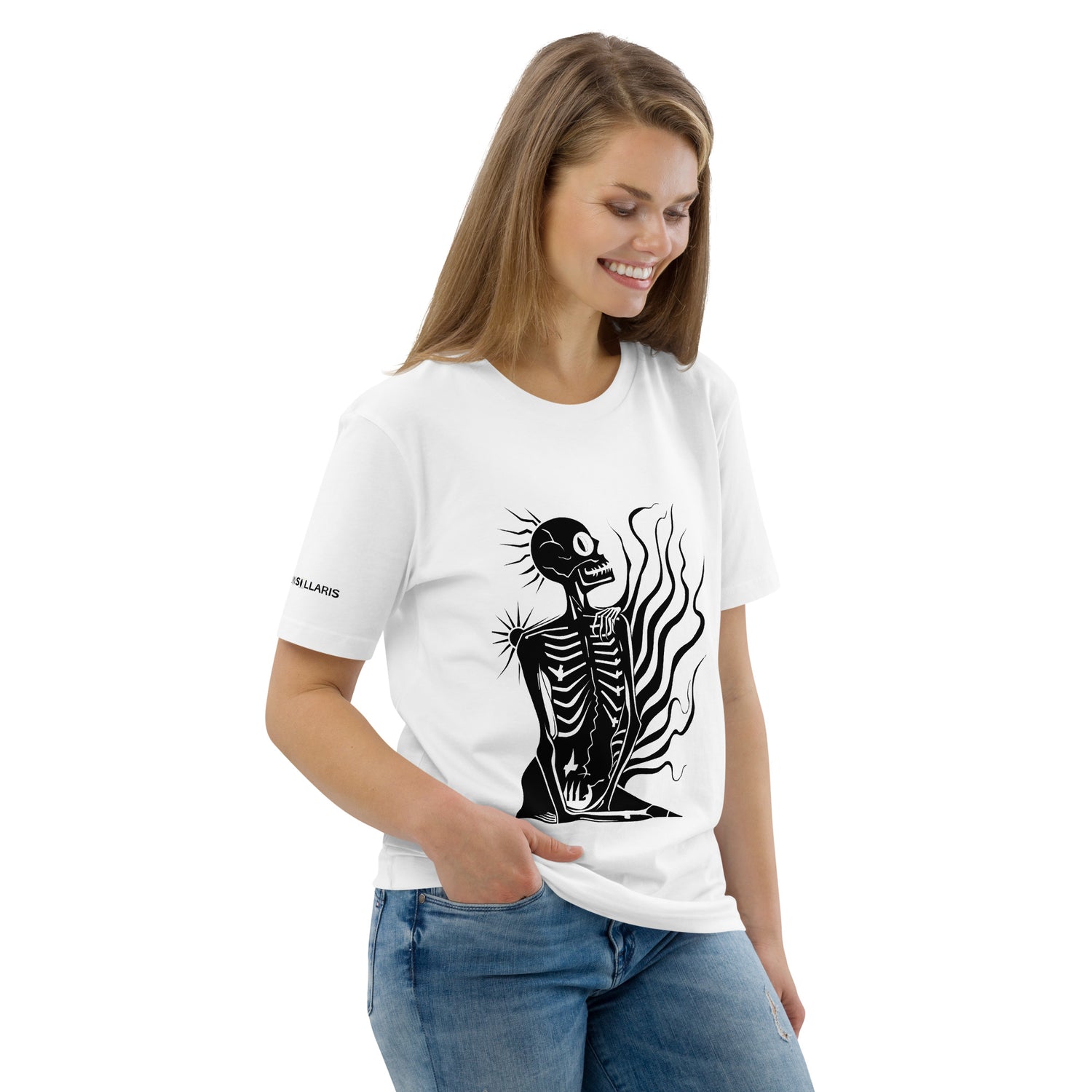 Koszulka ekologiczna unisex szkielet